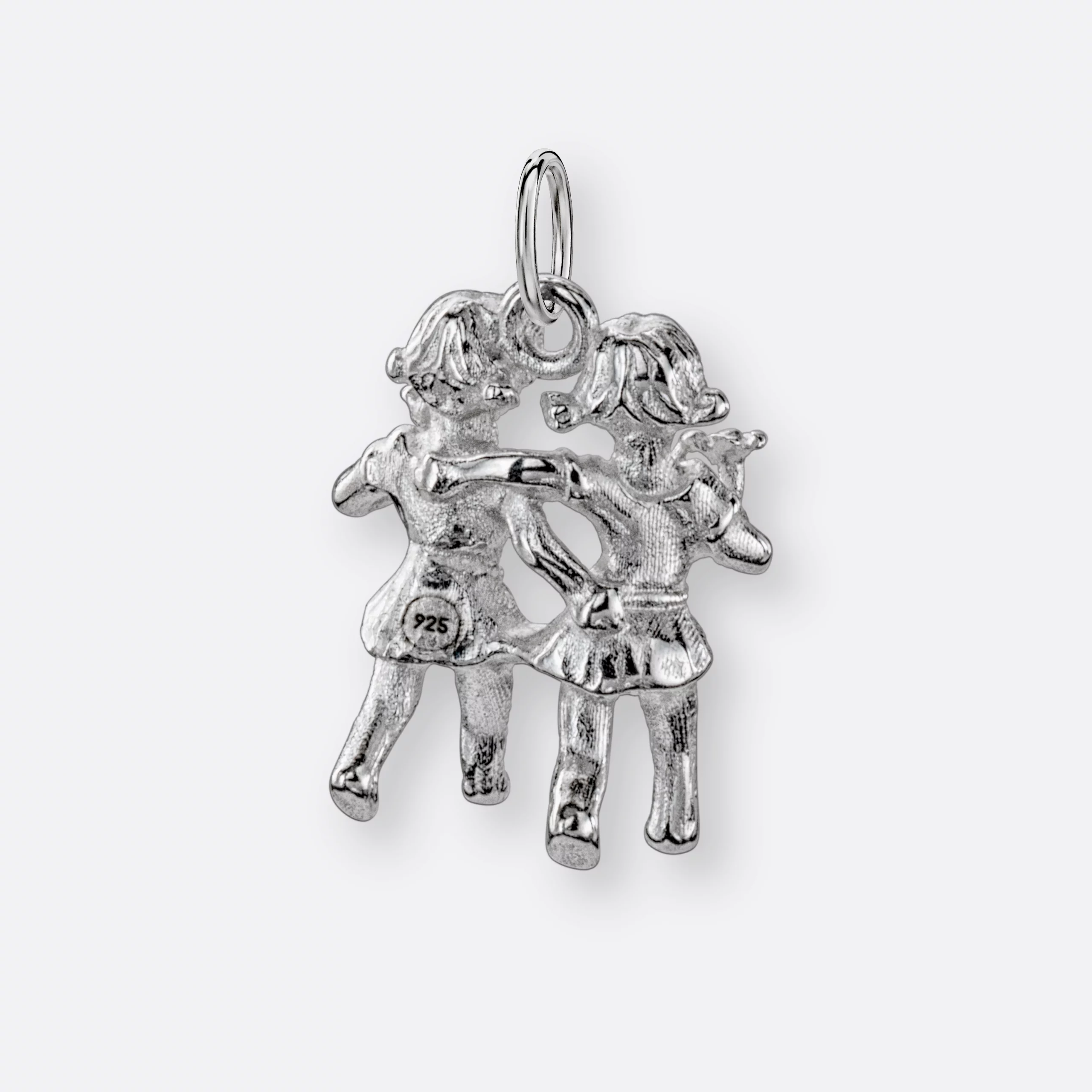 Zwillinge Anhänger groß, 925er Silber 2 Zwillinge Anhänger, groß, Silber, Hinten