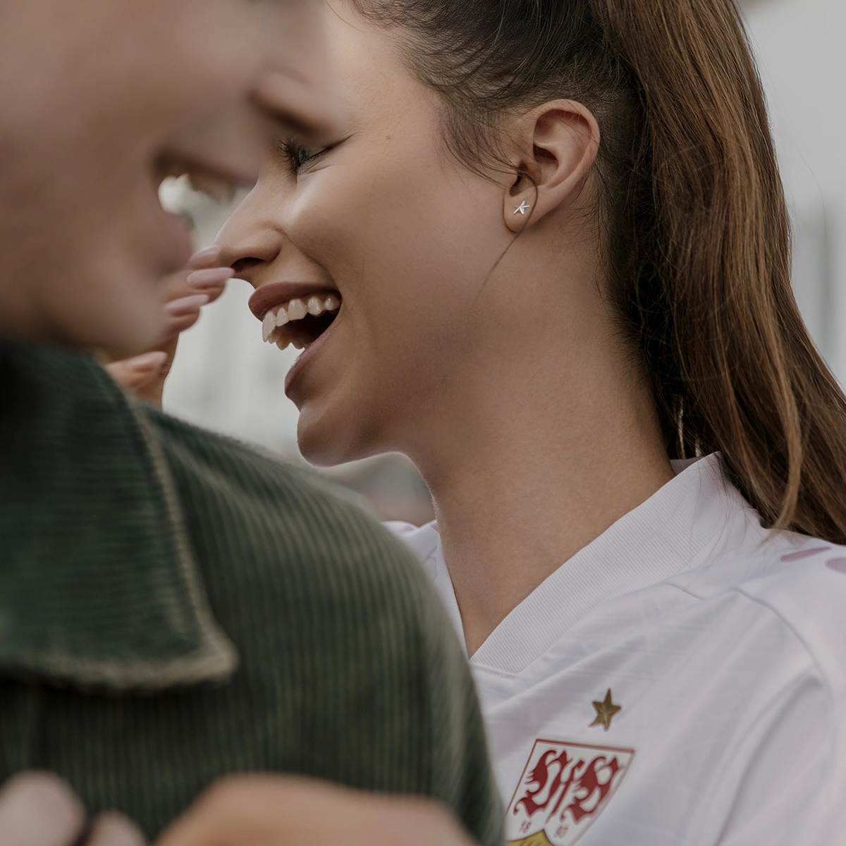 VfB Ohrstecker Paar aus massivem 925er Silber 5 VfB Ohrstecker, Stern