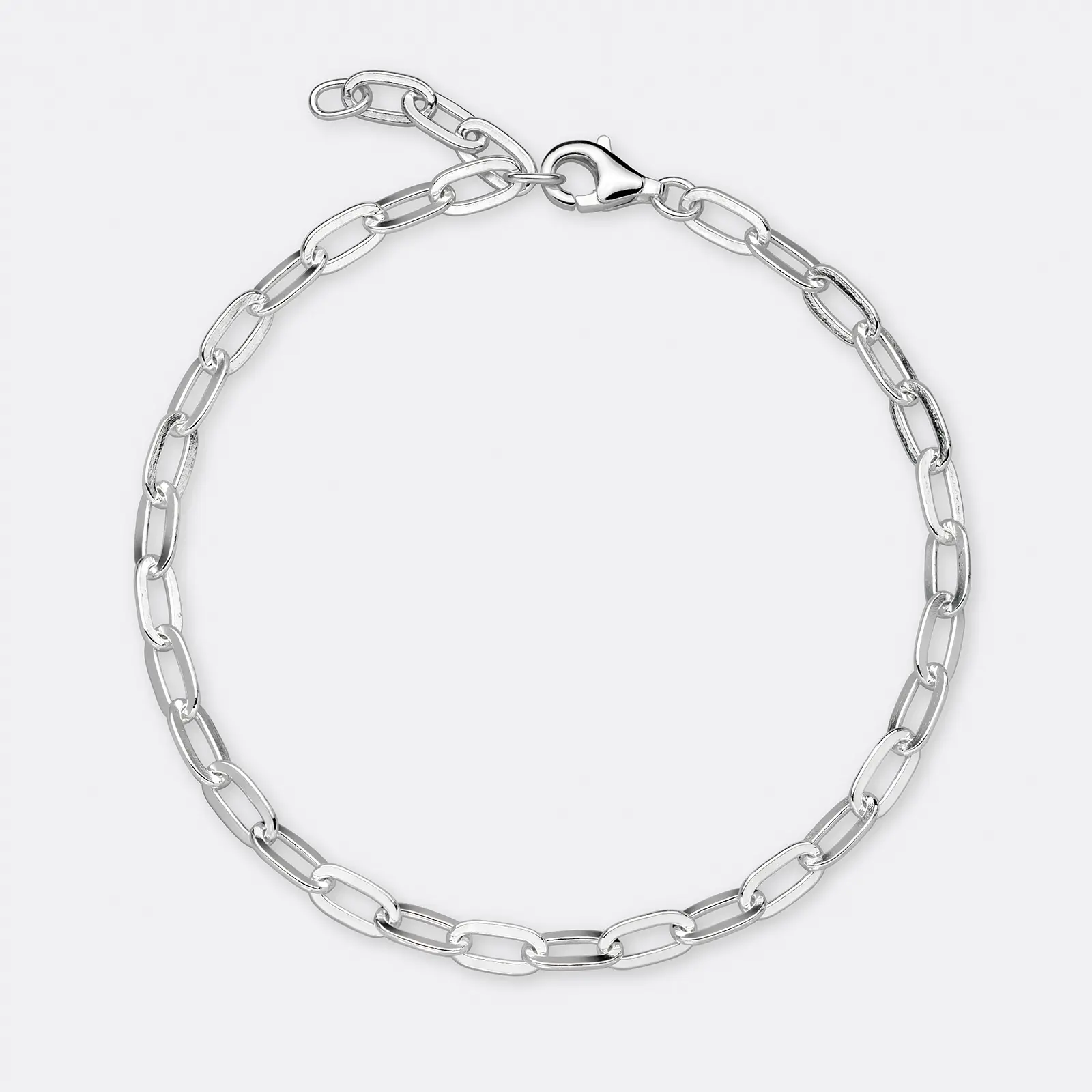 Armband mit kleinen Kettengliedern, aus echtem 925er Silber 12 Armband für Charm