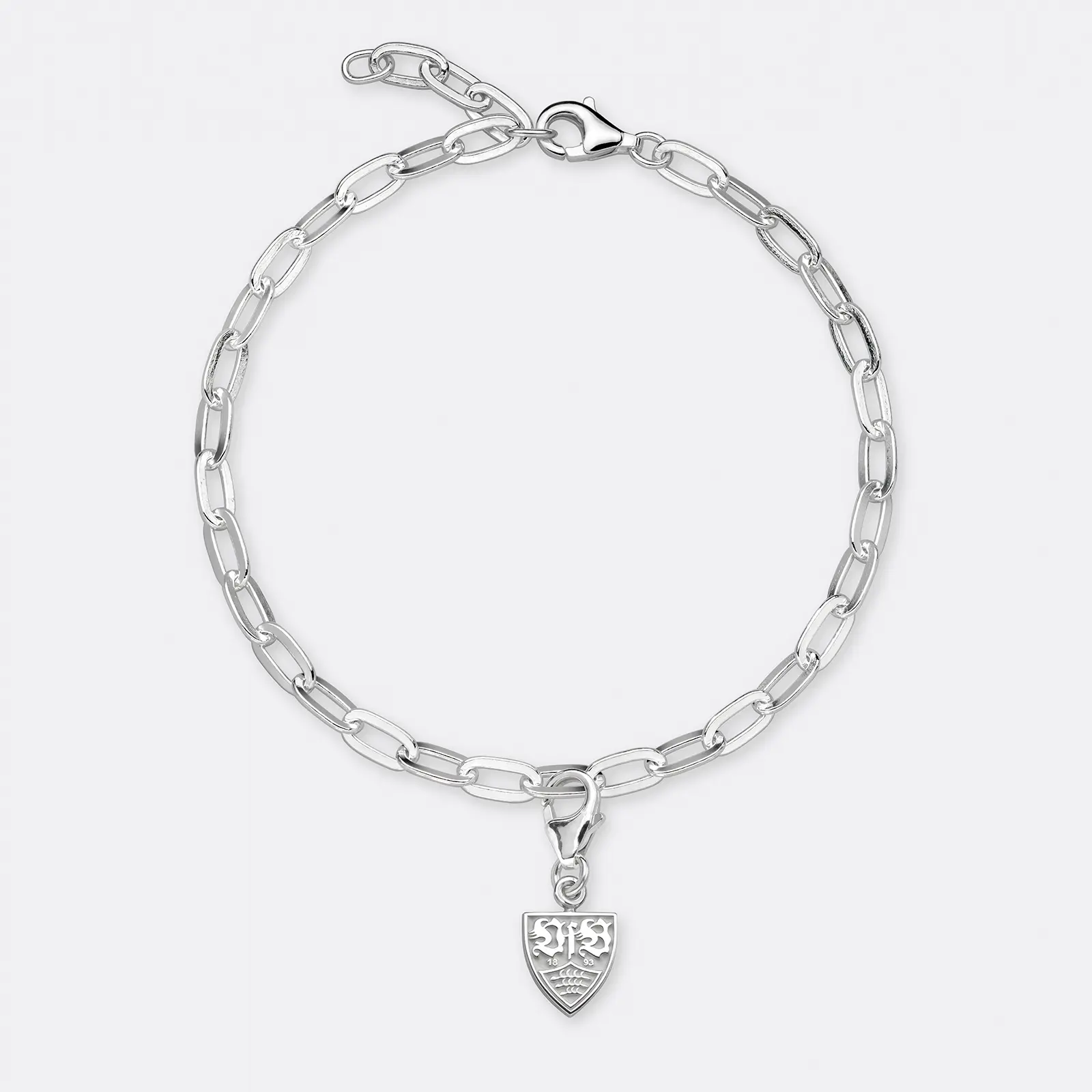VfB Stuttgart Armband mit Charm VfB-Wappen, 925er Silber 11 VfB Stuttgart Armband mit Anhänger Wappen